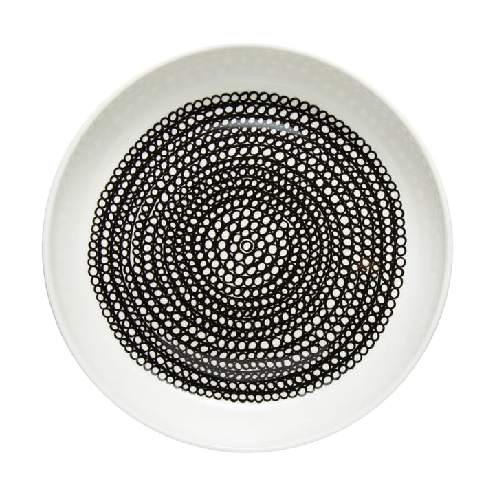 Räsymatto πιάτο Ø 20.5 cm - λευκό-μαύρο - Marimekko
