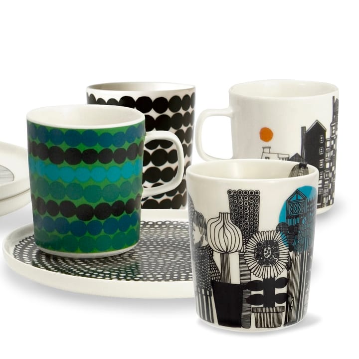 Räsymatto κούπα 25 cl, μαύρο και λευκό Marimekko