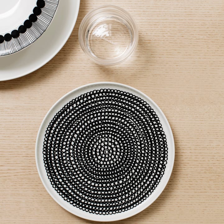 Räsymatto πιάτο, μαύρο λευκό Marimekko