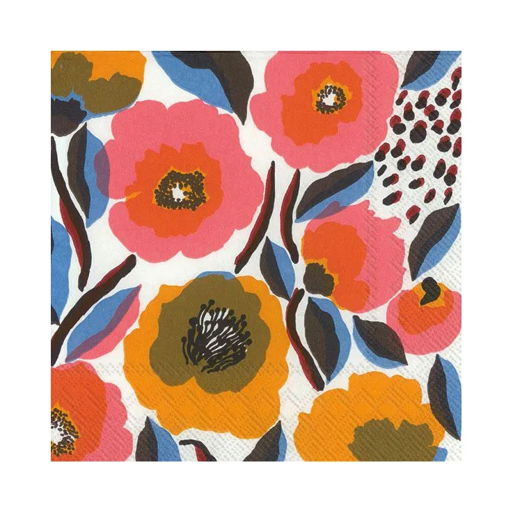 Rosarium πετσέτα 33x33 cm συσκευσία 20 τεμαχίων, λευκό Marimekko