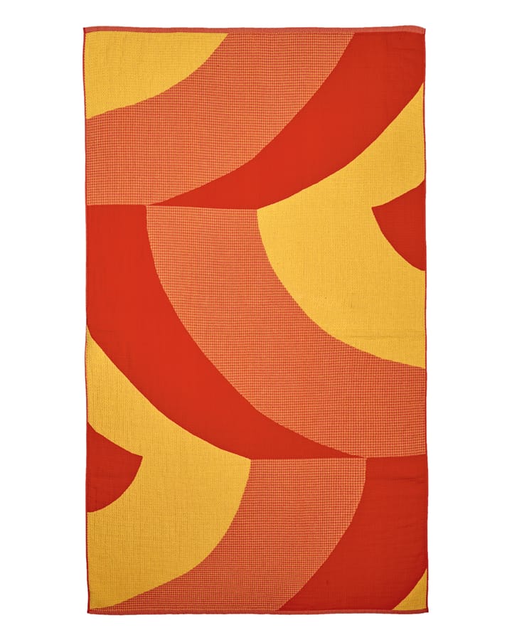 Πετσέτα παραλίας Savanni 100x180 cm, Κόκκινο-κίτρινο Marimekko