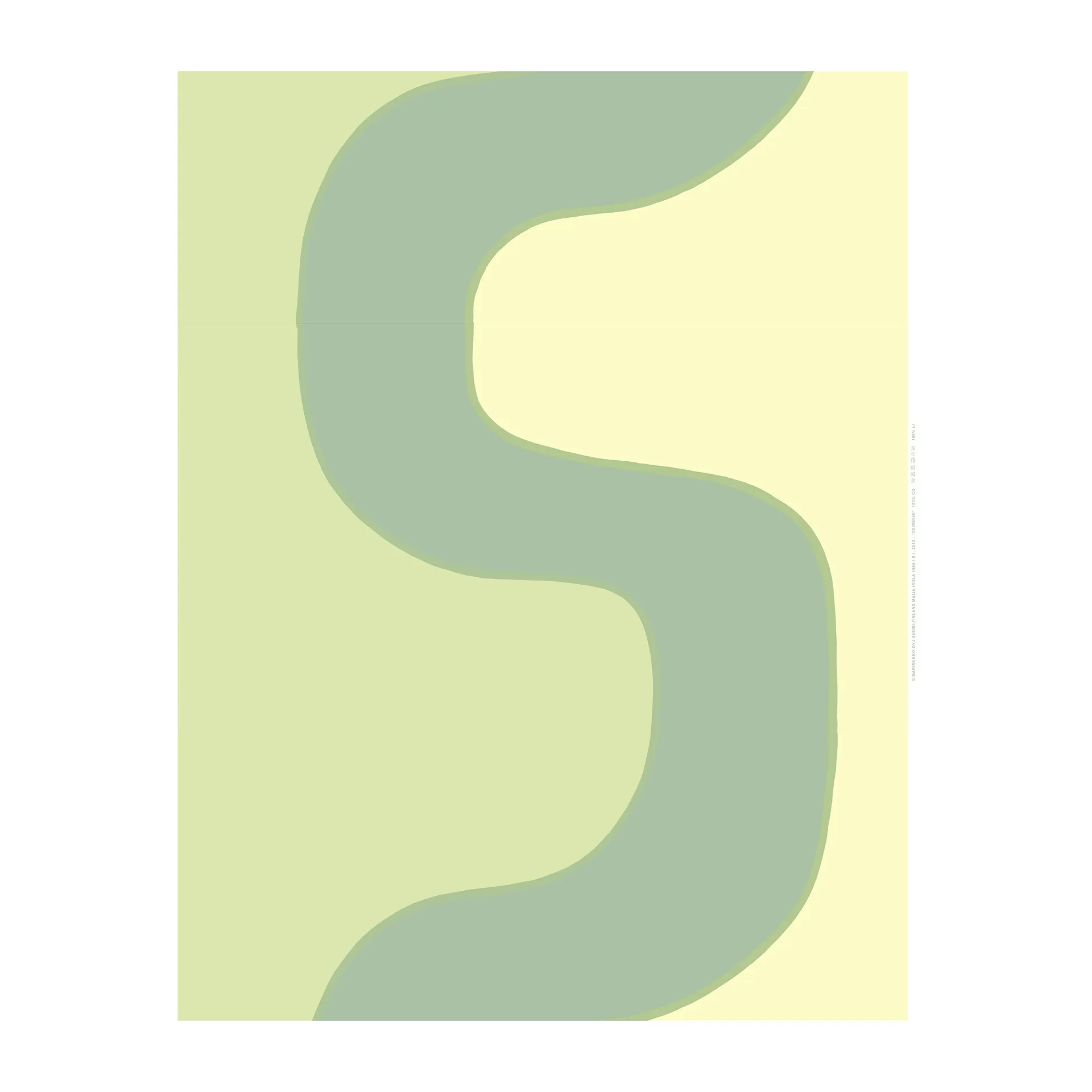 Seireeni ύφασμα, Πράσινο-κίτρινο Marimekko