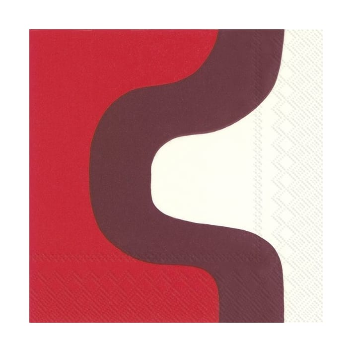 Seireeni πετσέτα 33x33 cm συσκευασία 20 τε�μαχίων - Dark red - Marimekko