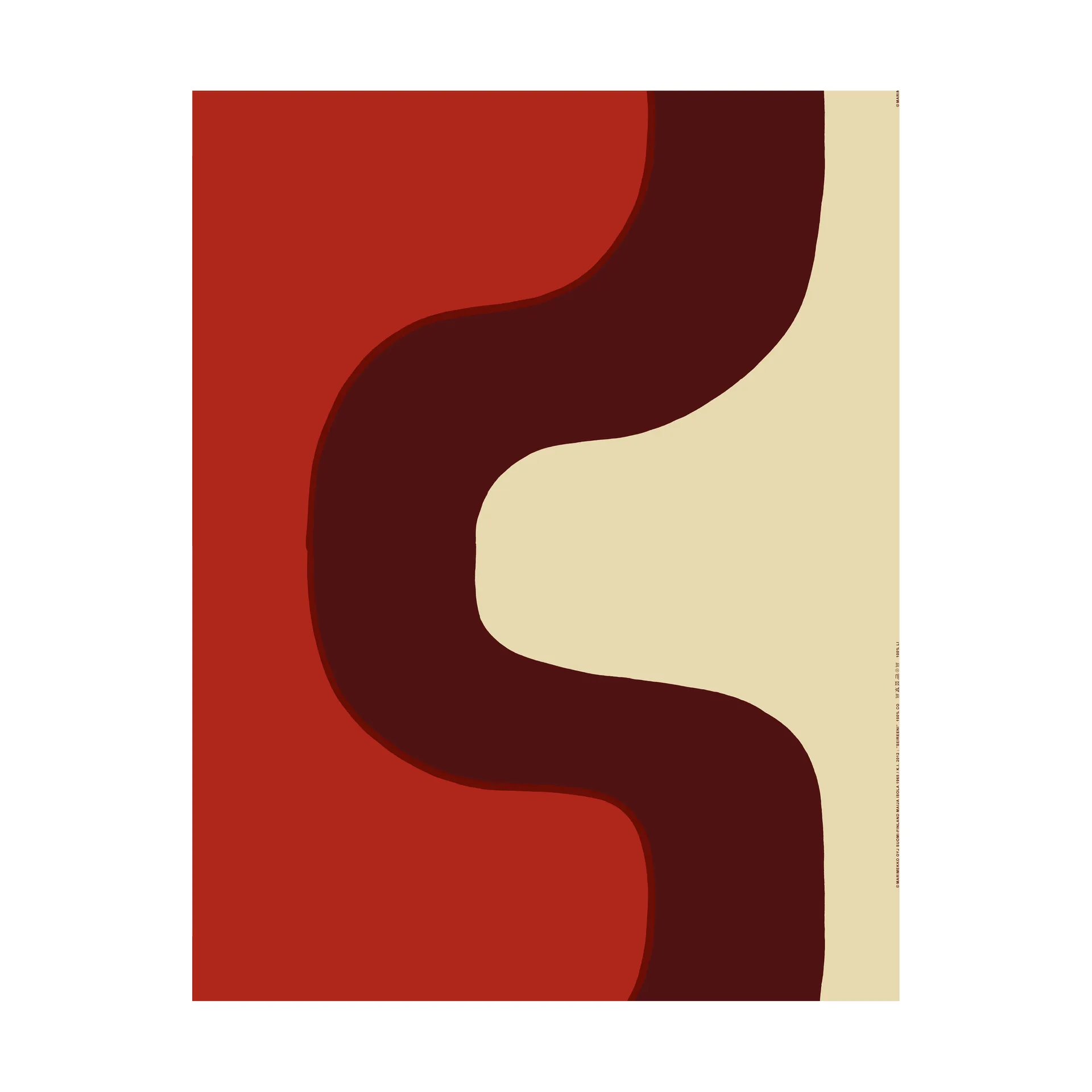 Seireeni ύφασμα βαμβακερό σατέν, Cotton-burgundy-red Marimekko