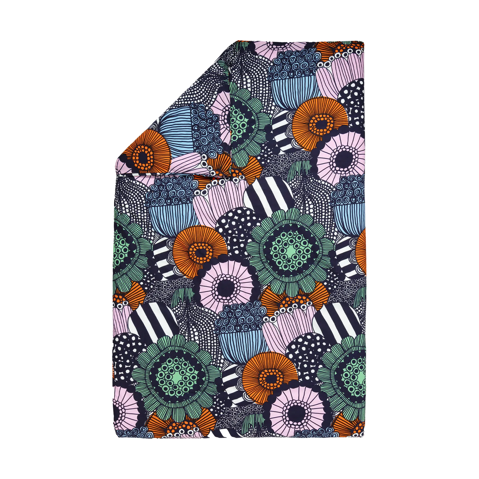 Siirtolapuutarha παπλωματοθήκη 150x210 cm, White-dark blue-orange Marimekko