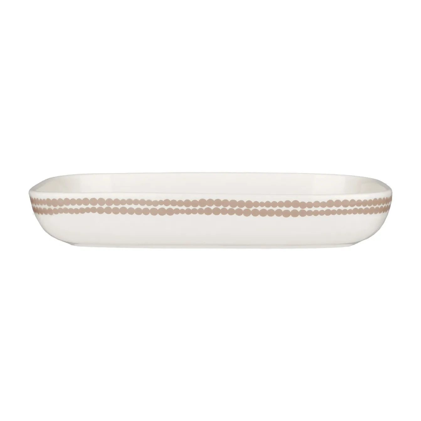 Πιάτο Siirtolapuutarha 18x25 εκ., Λευκό-πηλός Marimekko