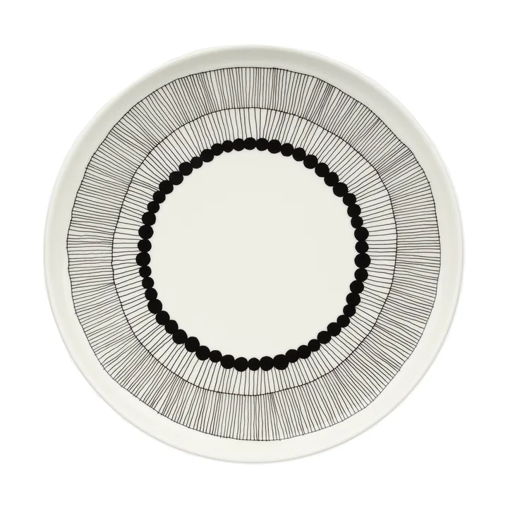 Siirtolapuutarha πιάτο Ø 25 cm - White-black - Marimekko