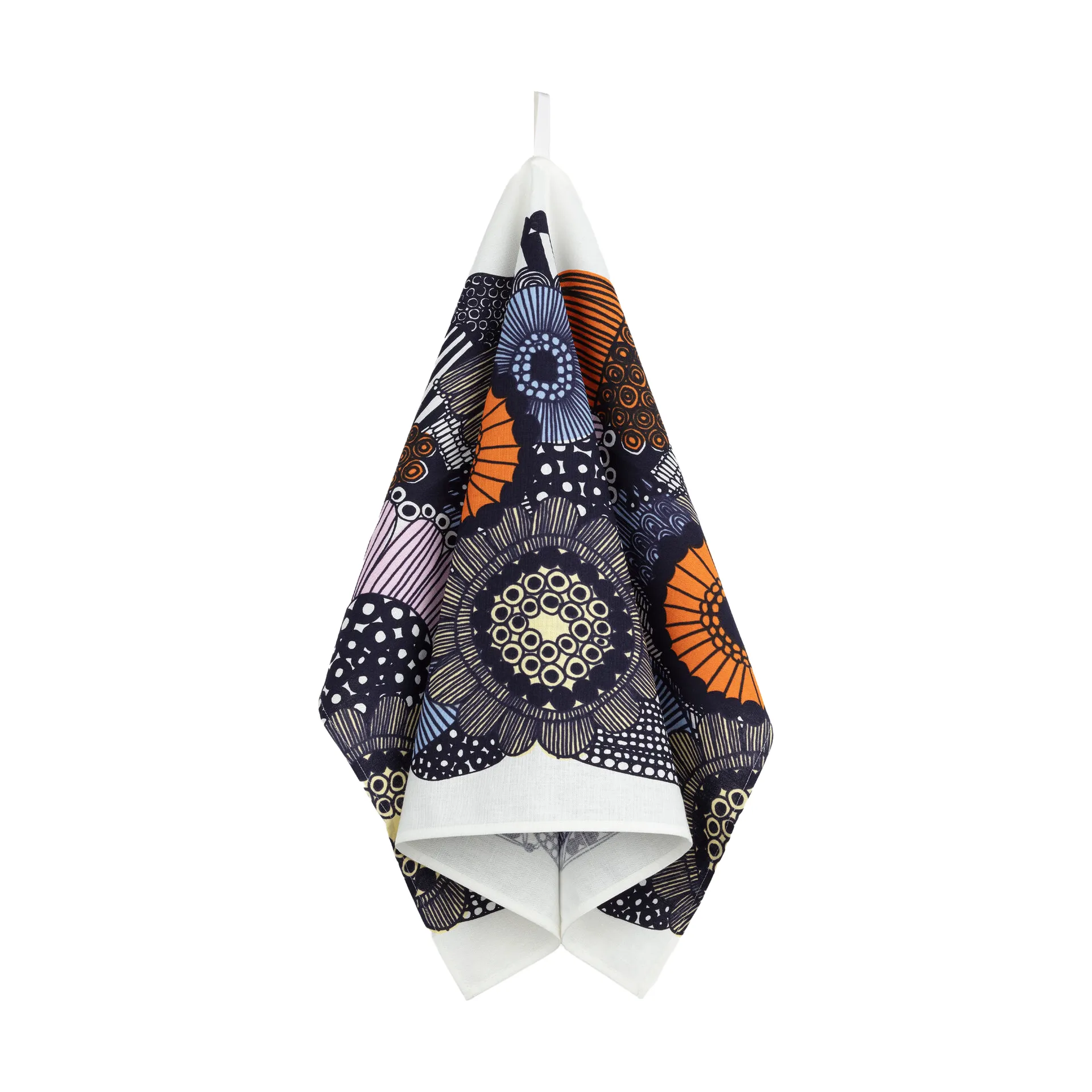 Siirtolapuutarha πετσέτα κουζίνας 47x70 cm, White-yellow-orange-light blue Marimekko