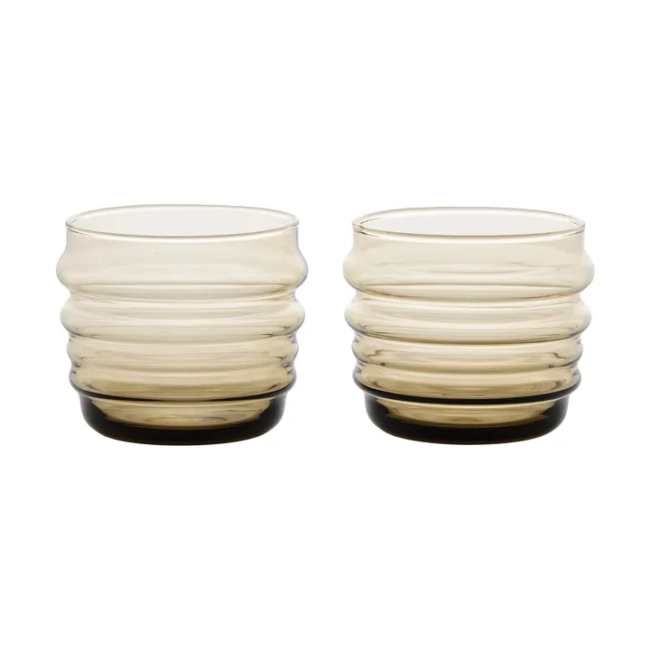 Sukat Makkaralla ποτήρι συσκευασία 2 τεμαχίων - Brown, 20 cl - Marimekko
