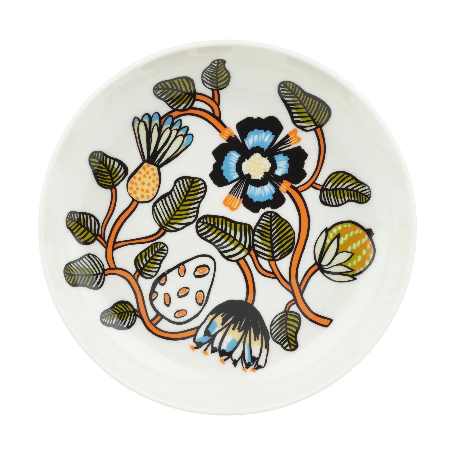 Tiara βαθύ πιάτο Ø20,5 cm, White-warm orange-green Marimekko