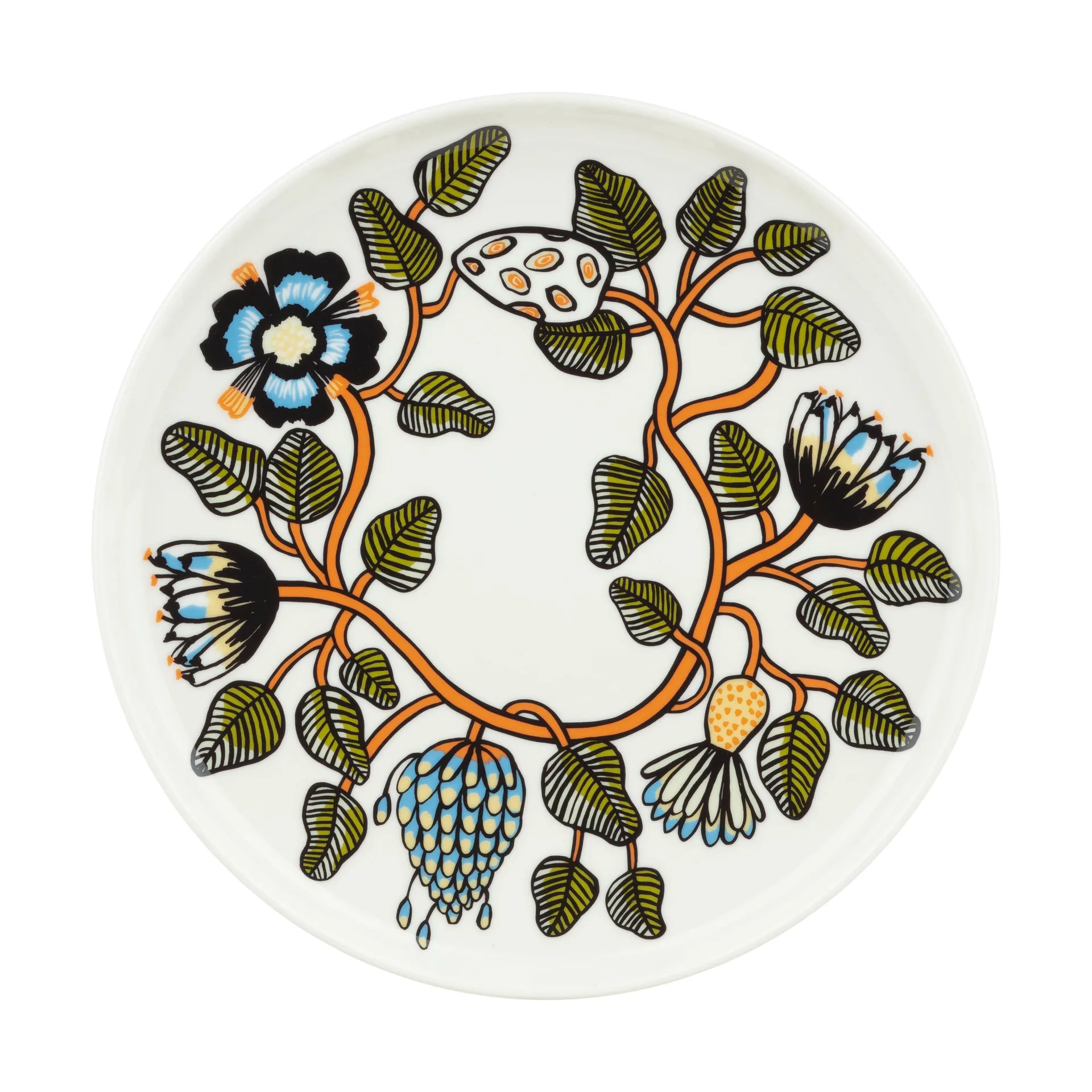 Tiara πιάτο Ø25 cm, White, warm orange, green Marimekko