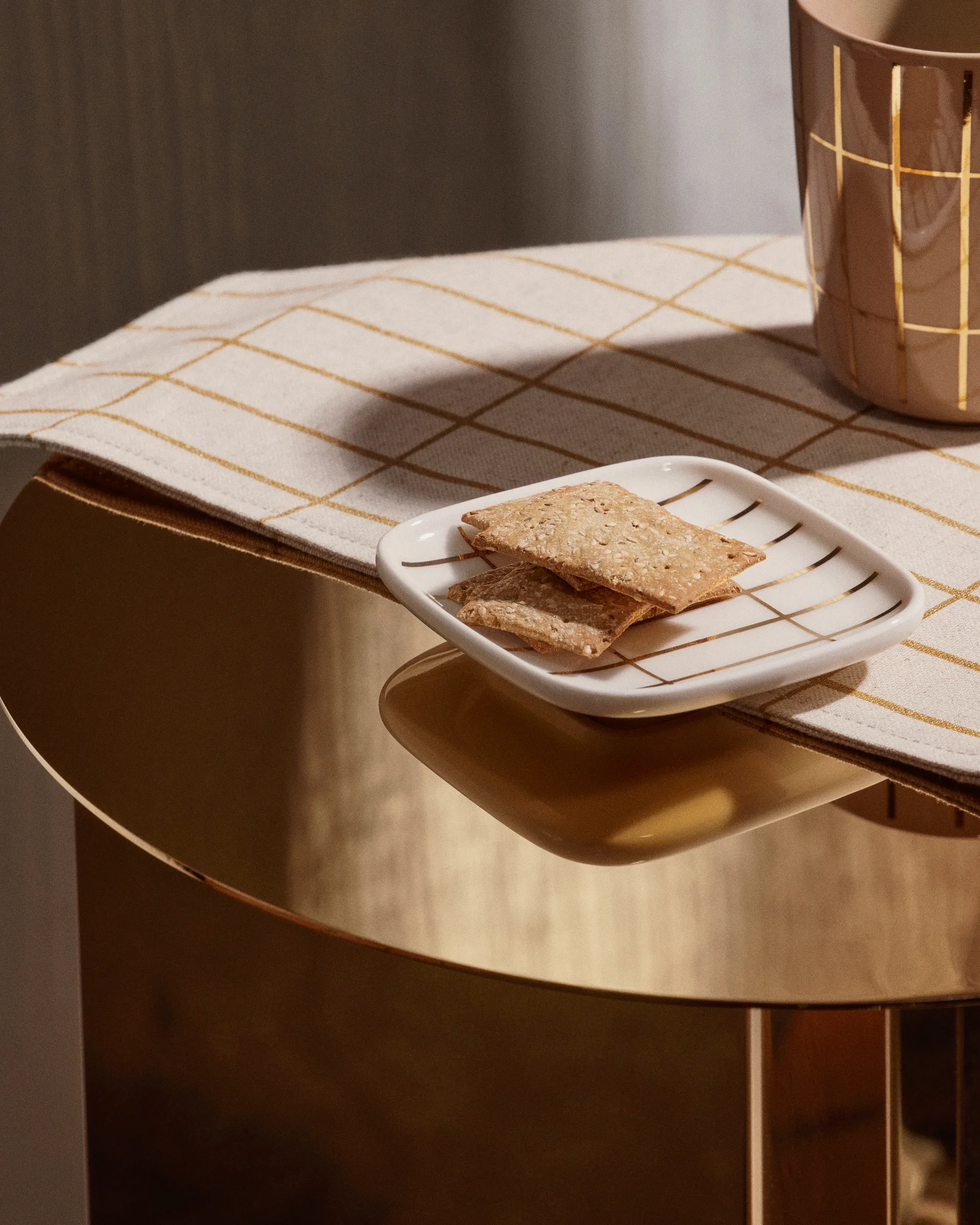 Tiiliskivi metal κούπα 25 cl, Μπέζ-χρυσό Marimekko