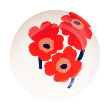 Unikko βαθύ πιάτο - Λευκό-κόκκινο-μπλε - Marimekko