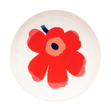 Unikko βαθύ πιάτο - Λευκό-κόκκινο-μπλε - Marimekko