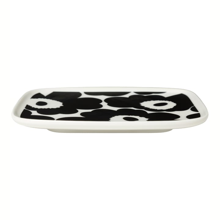 Πιάτο Unikko 12x15 cm, μαύρο και λευκό Marimekko