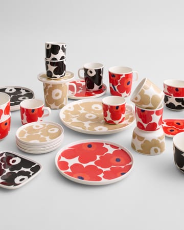 Unikko πιάτο Ø13,5 cm - Λευκό-μπεζ - Marimekko