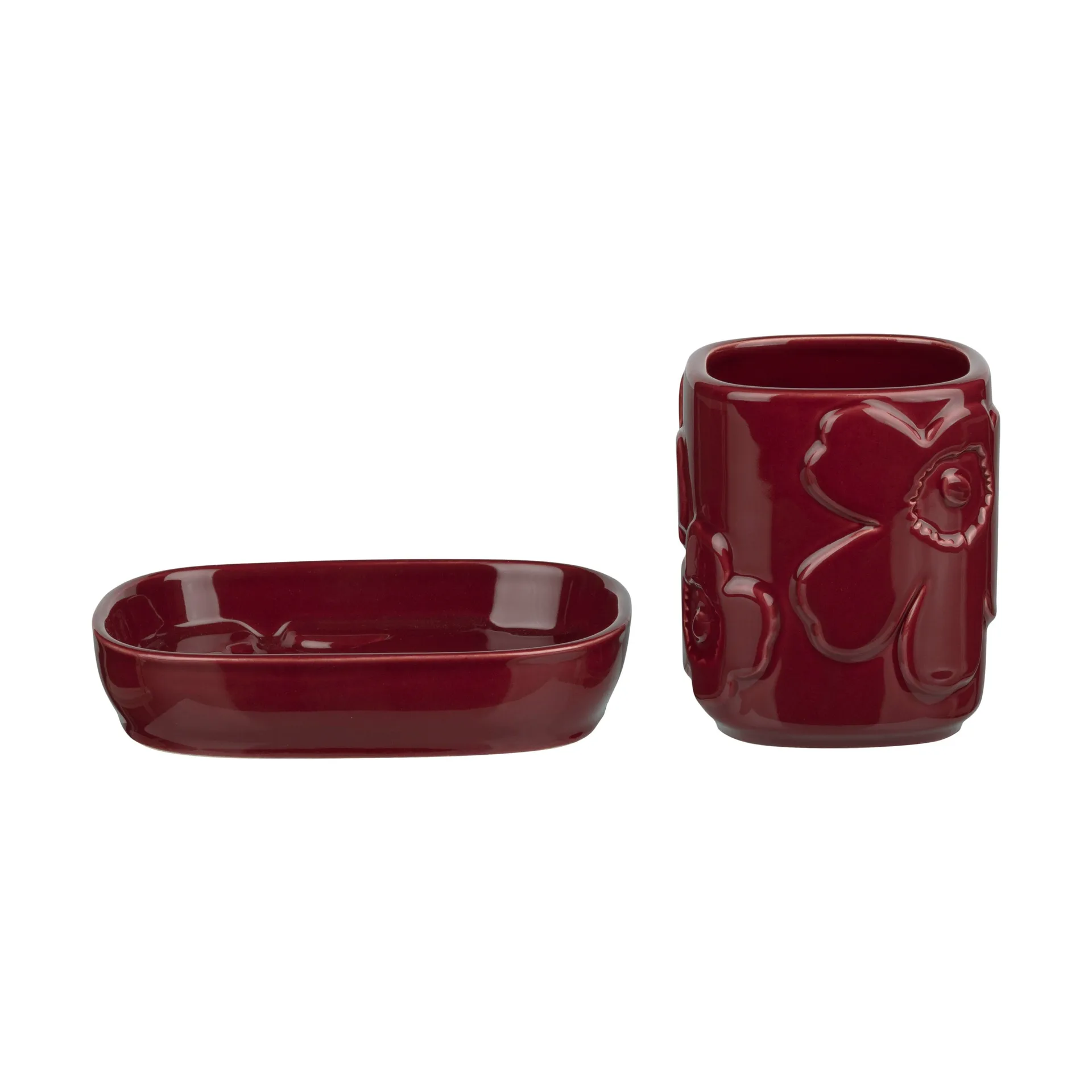 Unikko τραπεζομάντηλο 140x140 εκ., Burgundy Marimekko