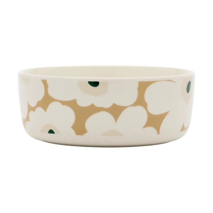 Unikko μπολ 1,5 l - White-beige-light sand-dark green - Marimekko