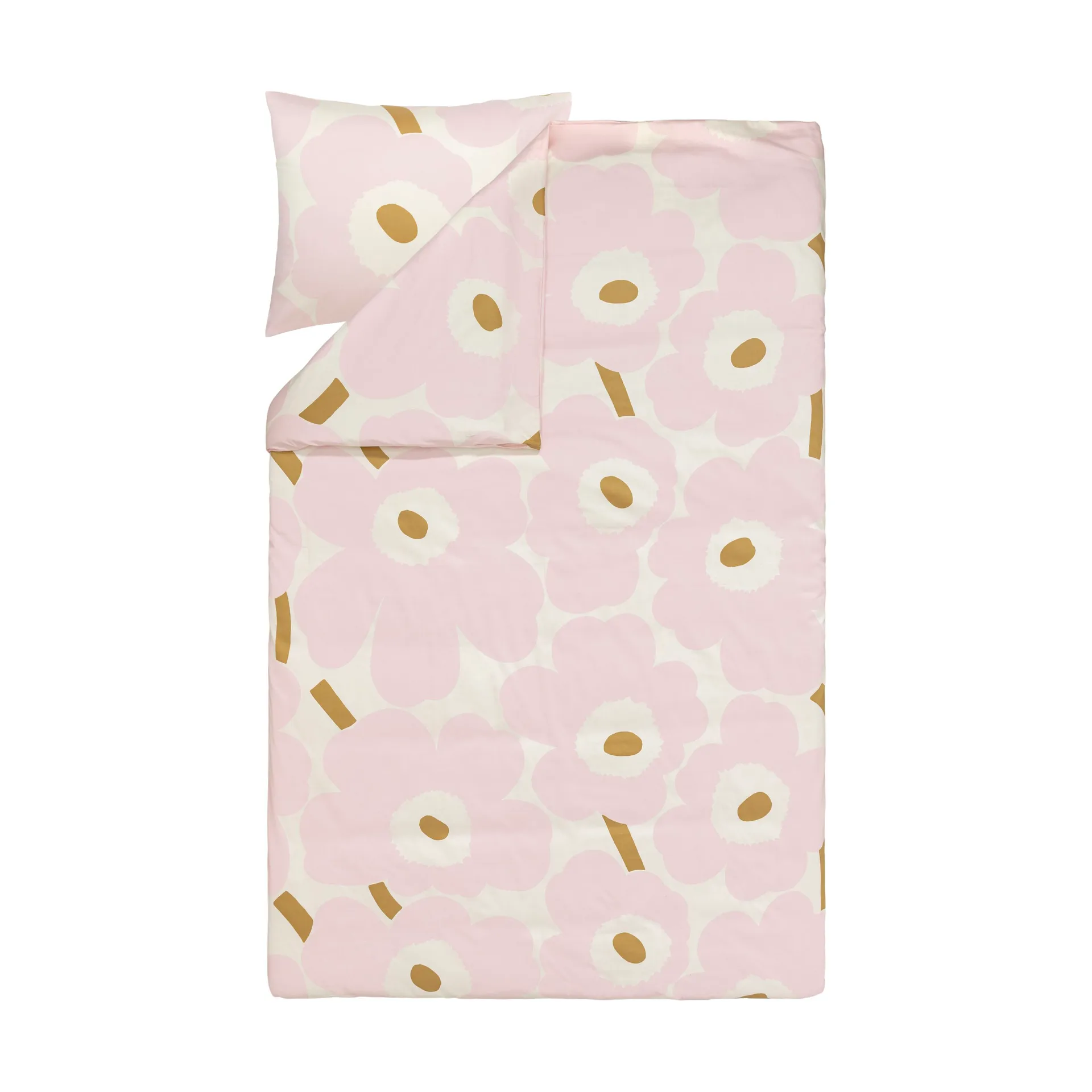Unikko παπλωματοθήκη 150x210 εκ.+50x60 εκ., White-light pink-beige Marimekko