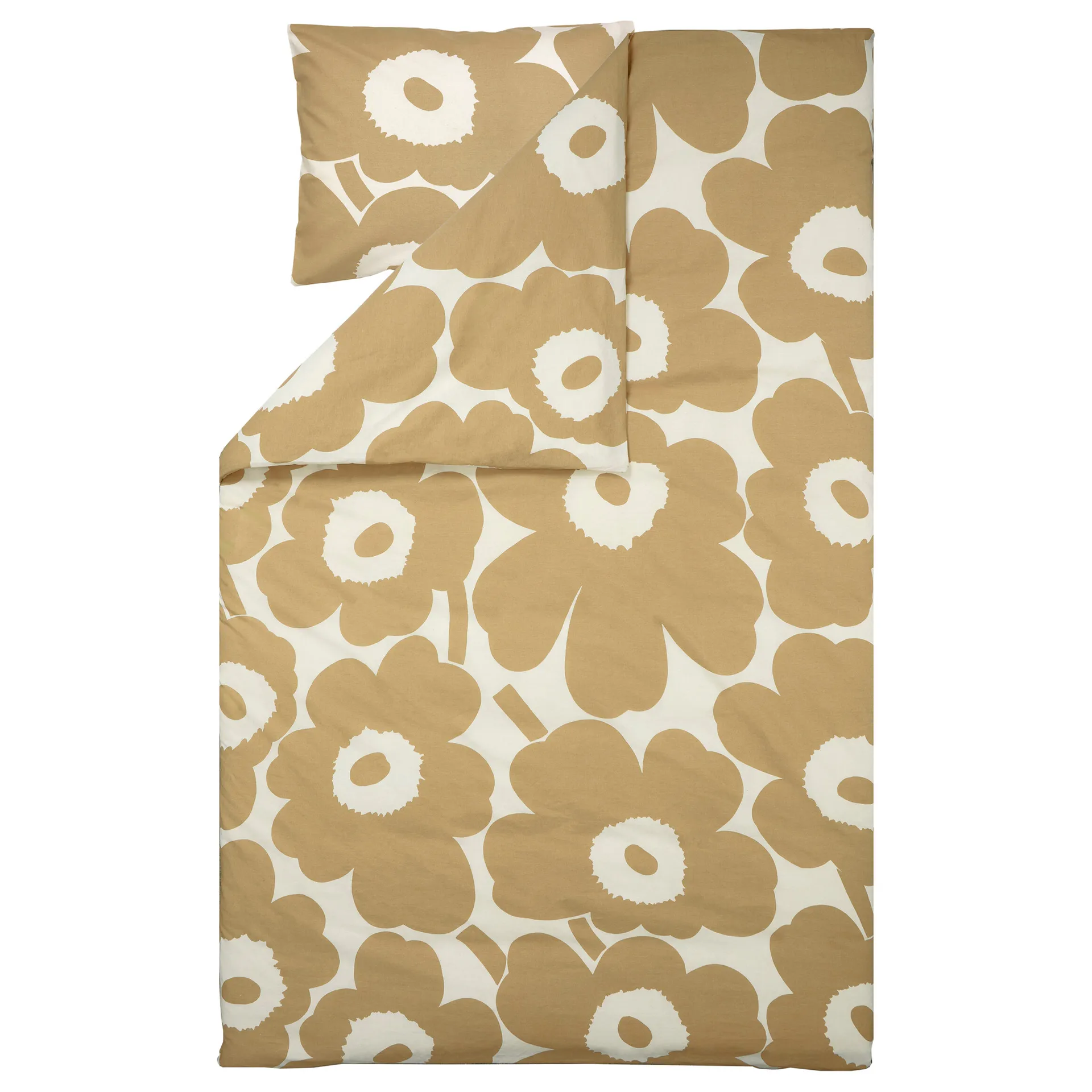 Unikko παπλωματοθήκη με βαμβακερό τελείωμα 150x210 cm, Μπεζ Marimekko