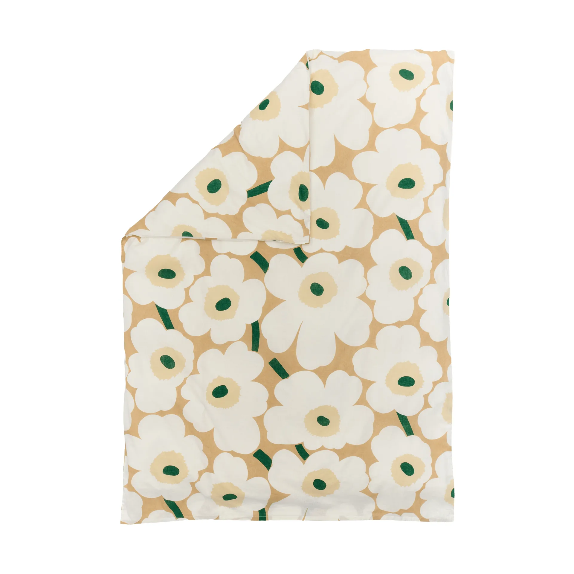Unikko παπλωματοθήκη 150x210 εκ., Sand-off white-hay-emerald Marimekko