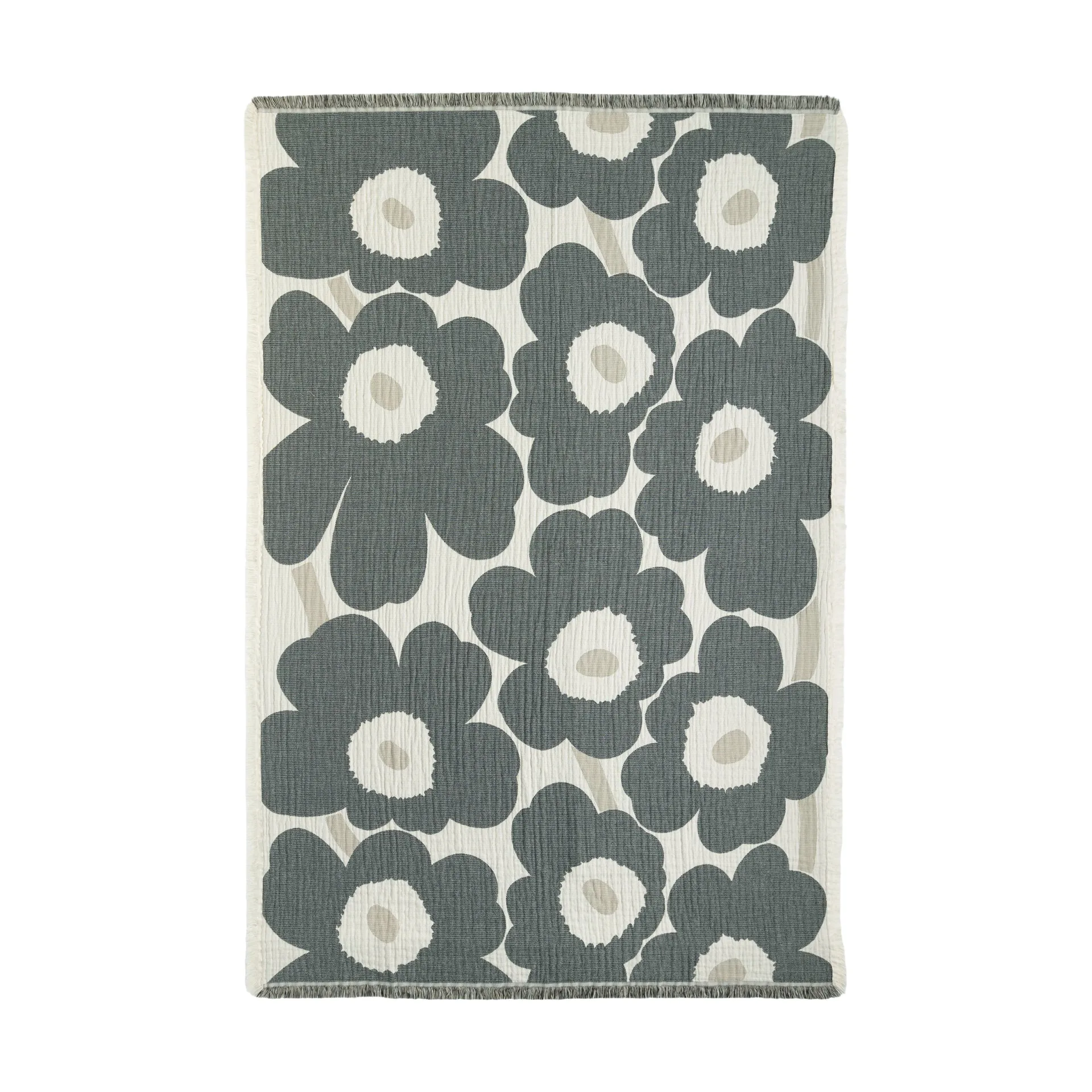 Unikko κουβέρτα 150x220 cm, Off white-charcoal-sand Marimekko