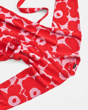 Unikko 2 μπουρνούζι - Red-pink, S - Marimekko