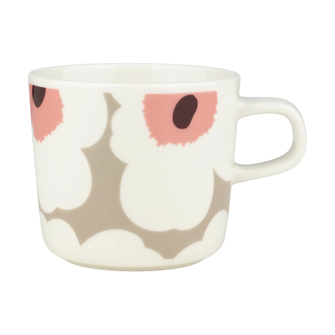 Unikko φλιτζάνι καφέ 20 cl, White-clay-powder-dark wine Marimekko