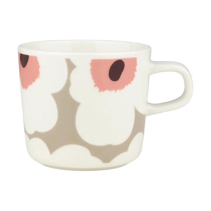 Unikko φλιτζάνι καφέ 20 cl - White-clay-powder-dark wine - Marimekko