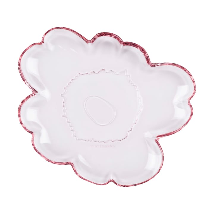 Unikko γυάλινο πιάτο 20 cm - Light pink - Marimekko