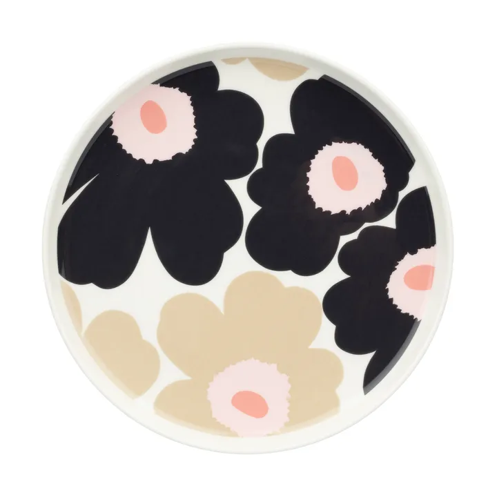 Πιάτο Unikko Ø20 εκ. - Off white-charcoal-sand-pink - Marimekko