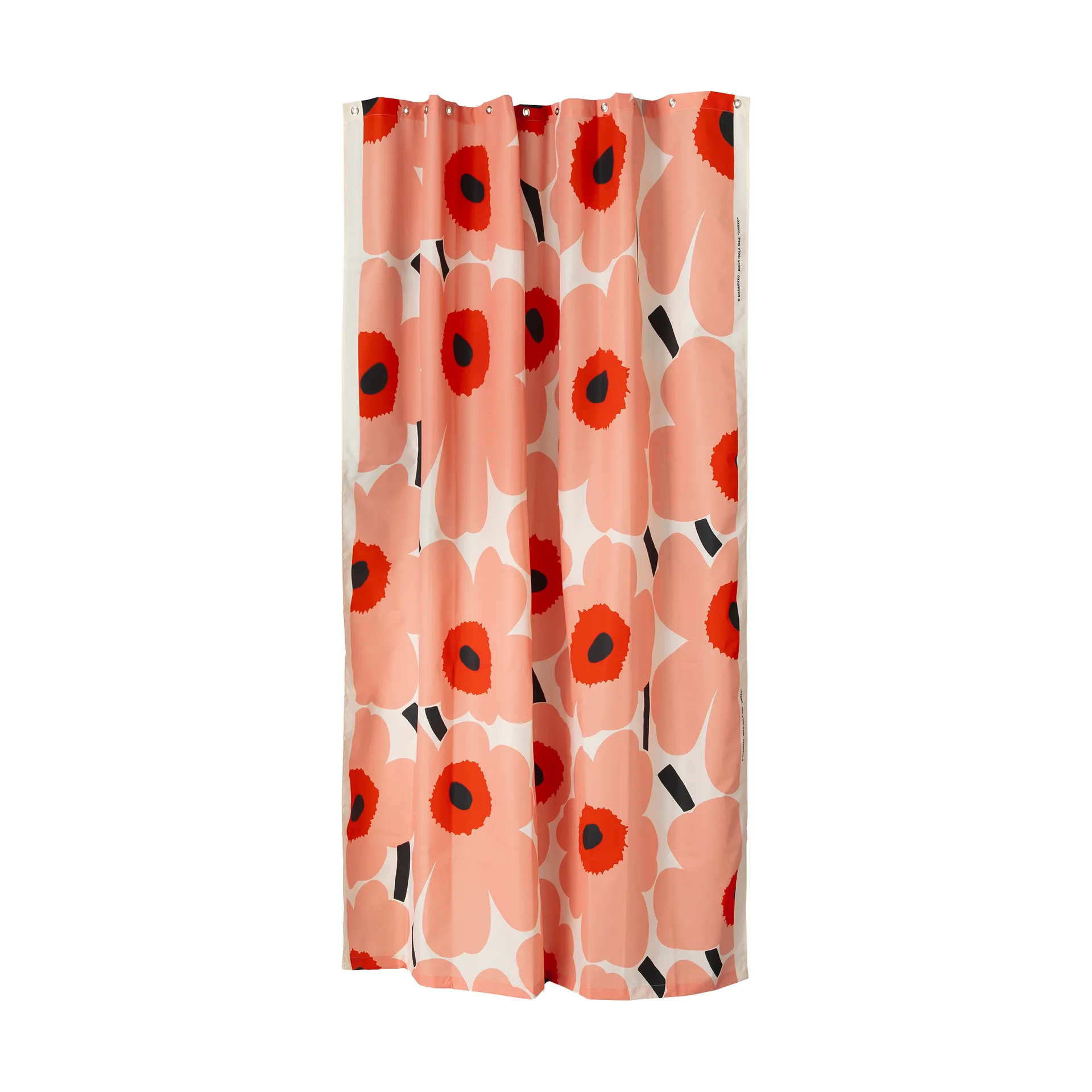 Unikko γυάλινο πιάτο 20 εκ., Offwhite-coral-red-charcoal Marimekko