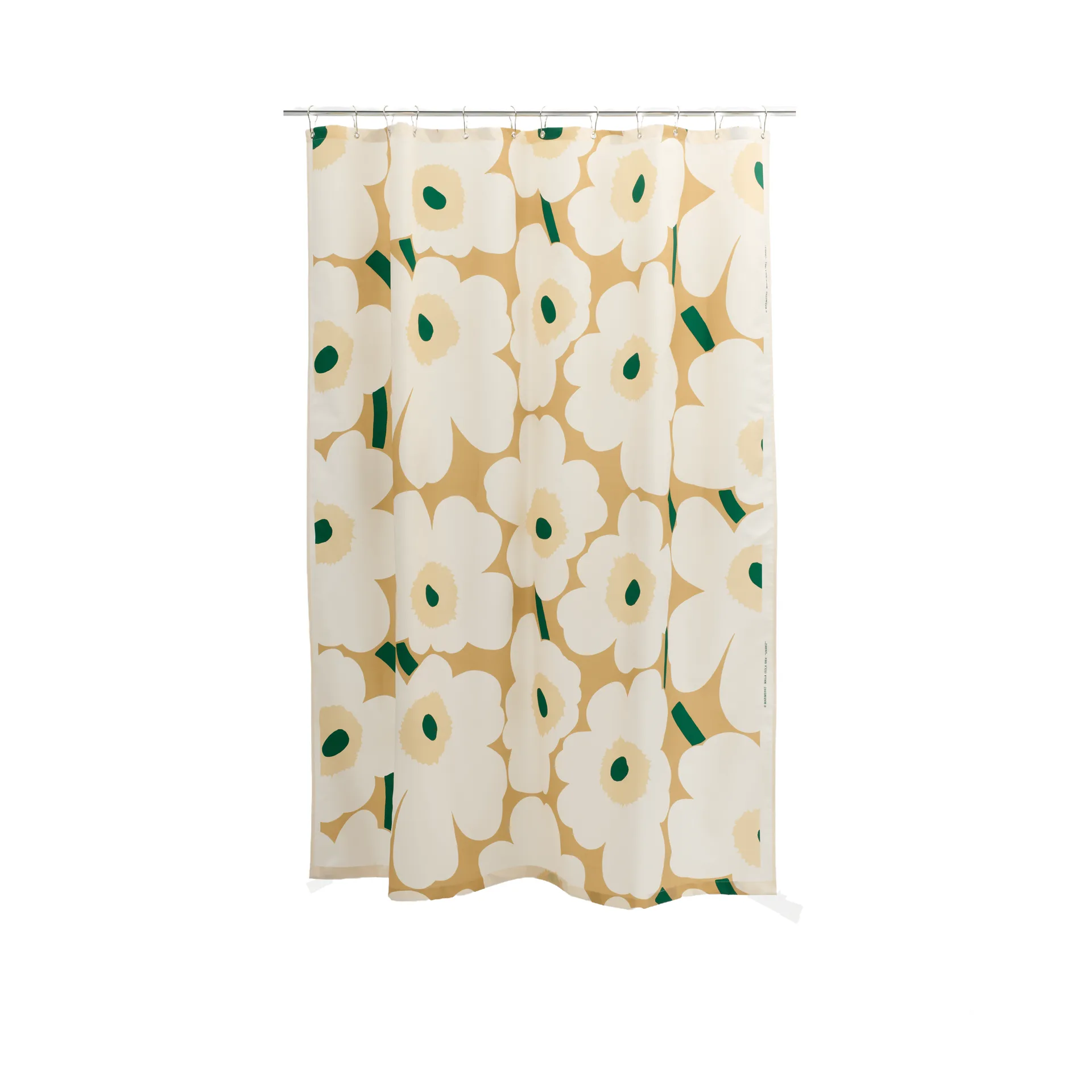 Unikko γυάλινο πιάτο 20 εκ., Sand-off white-hay-emerald Marimekko