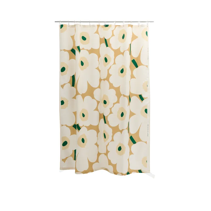 Unikko γυάλινο πιάτο 20 εκ. - Sand-off white-hay-emerald - Marimekko
