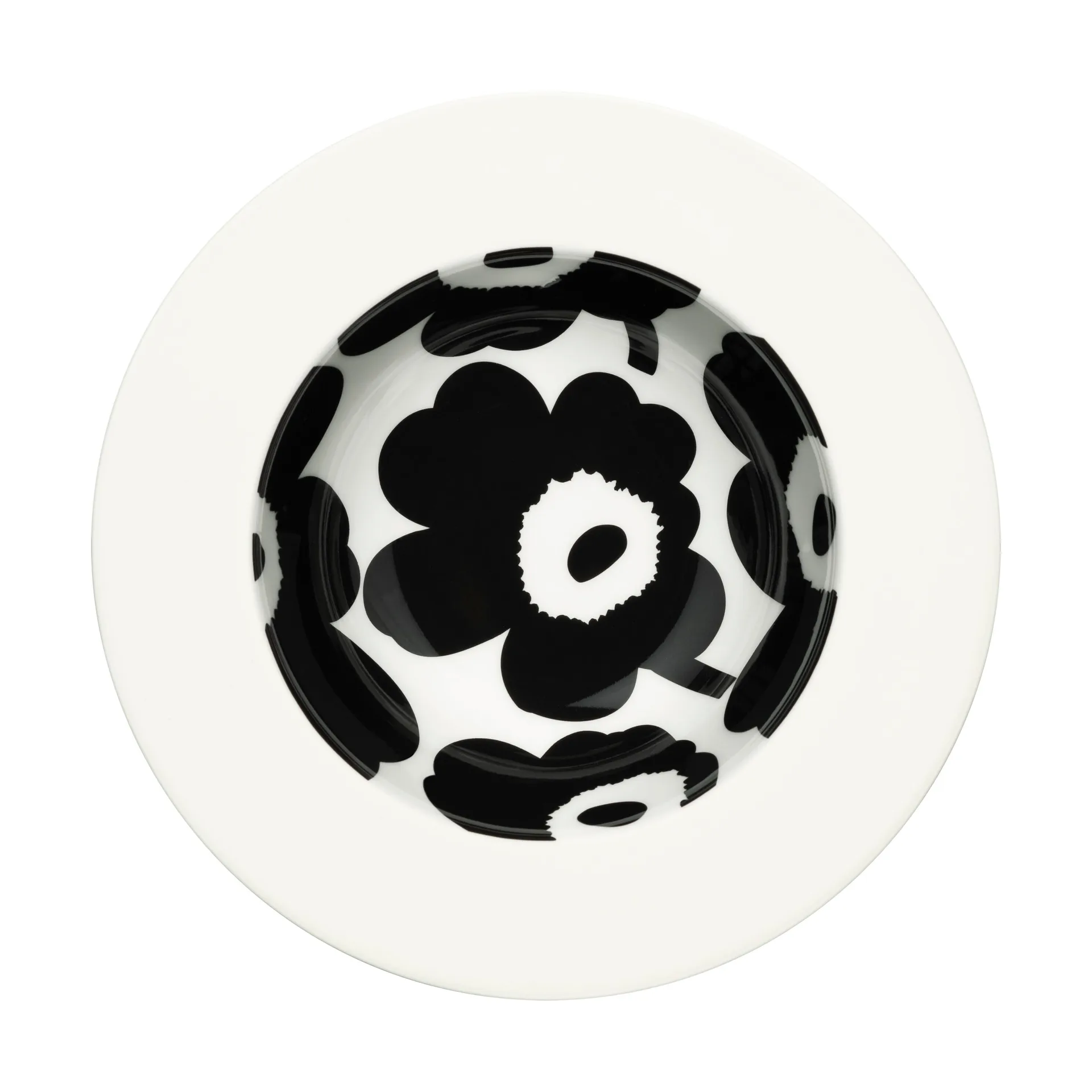 Πιάτο βαθύ Unikko Ø20 εκ., White-black Marimekko