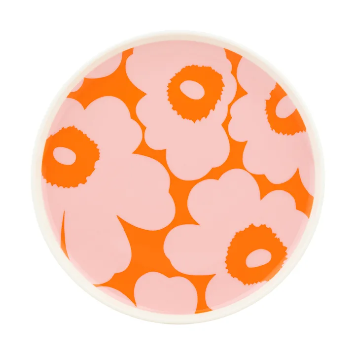 Πιάτο Unikko Ø20 εκ. - White-pink-orange - Marimekko