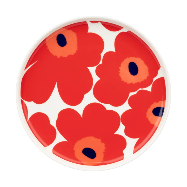 Πιάτο Unikko Ø20 εκ. - White-red-blue - Marimekko