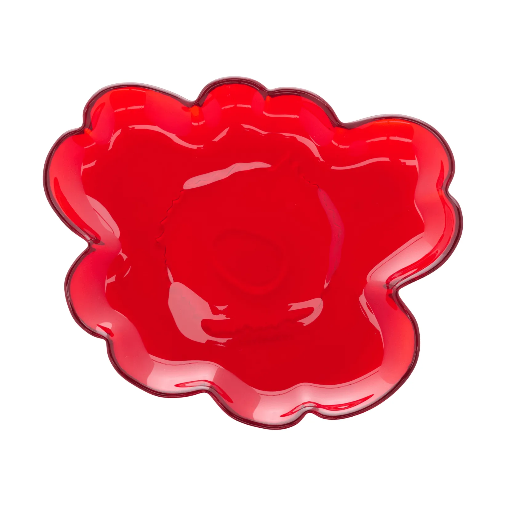 Unikko γυάλινο πιάτο 20 εκ., Κόκκινο Marimekko