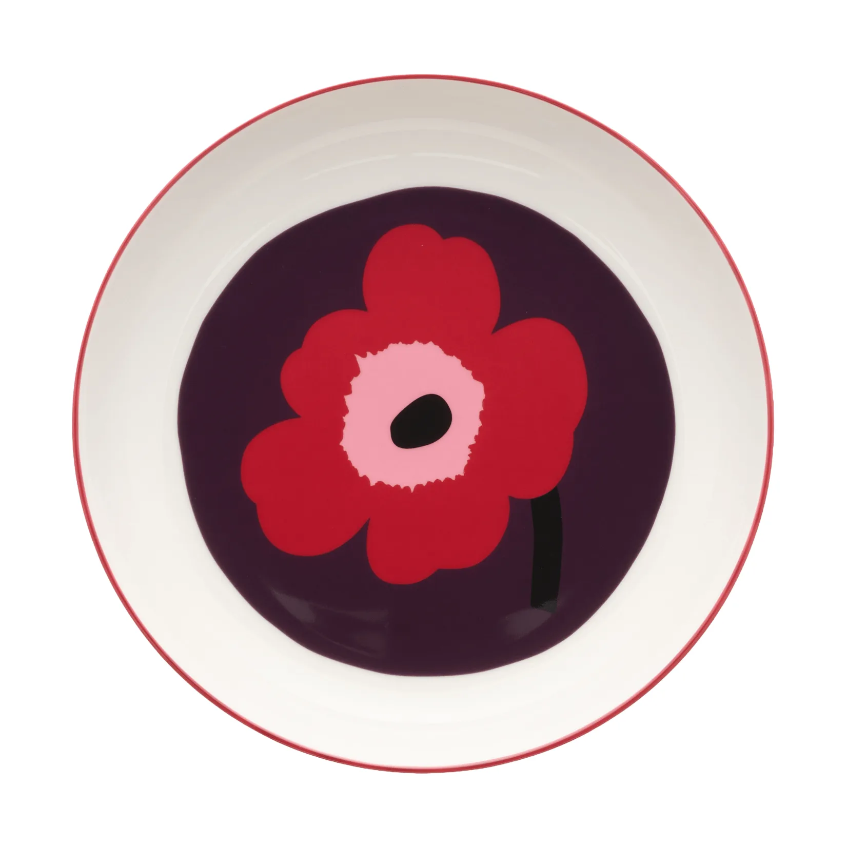 Unikko βαθύ πιάτο Ø20,5 εκ., White-plum-cranberry-pink Marimekko