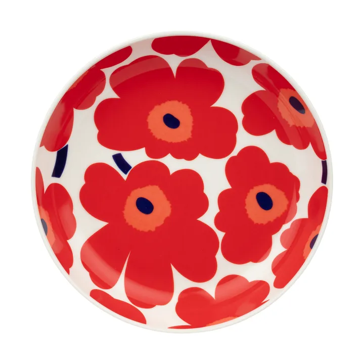 Unikko βαθύ πιάτο Ø20,5 εκ. - White-red-blue - Marimekko