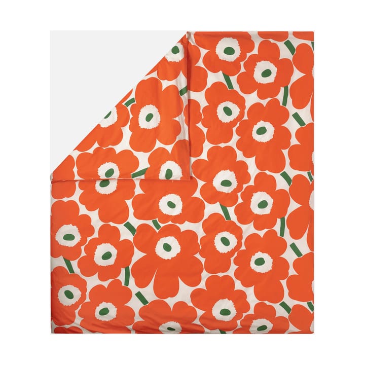Unikko παπλωματοθήκη 220x240 cm - Off white-orange-green - Marimekko