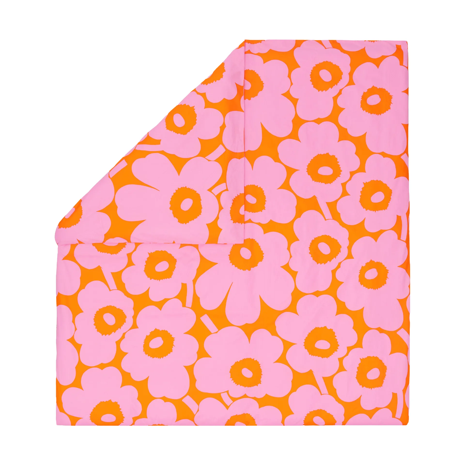 Unikko παπλωματοθήκη 220x240 εκ., Orange-pink Marimekko