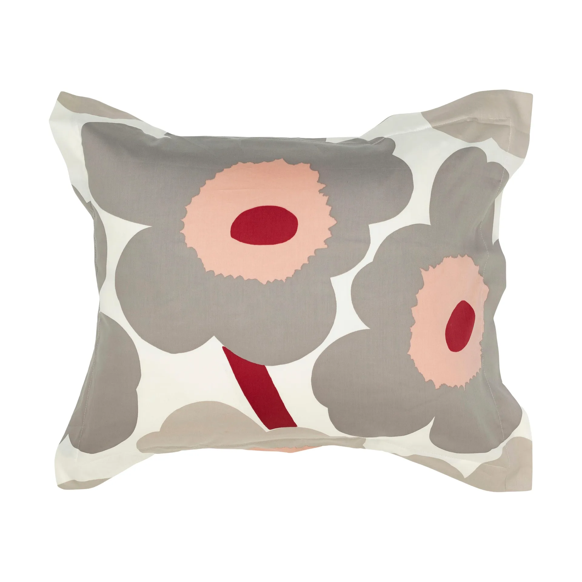 Unikko σατέν παπλωματοθήκη 240x220 εκ., Off white-warm grey-pink Marimekko