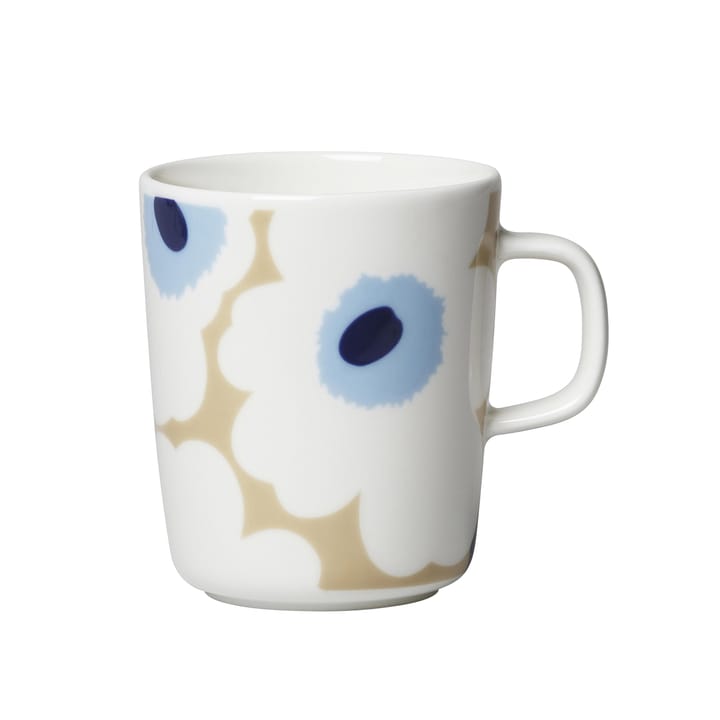 Unikko κούπα 25 cl - μπεζ-υπόλευκο-μπλε - Marimekko