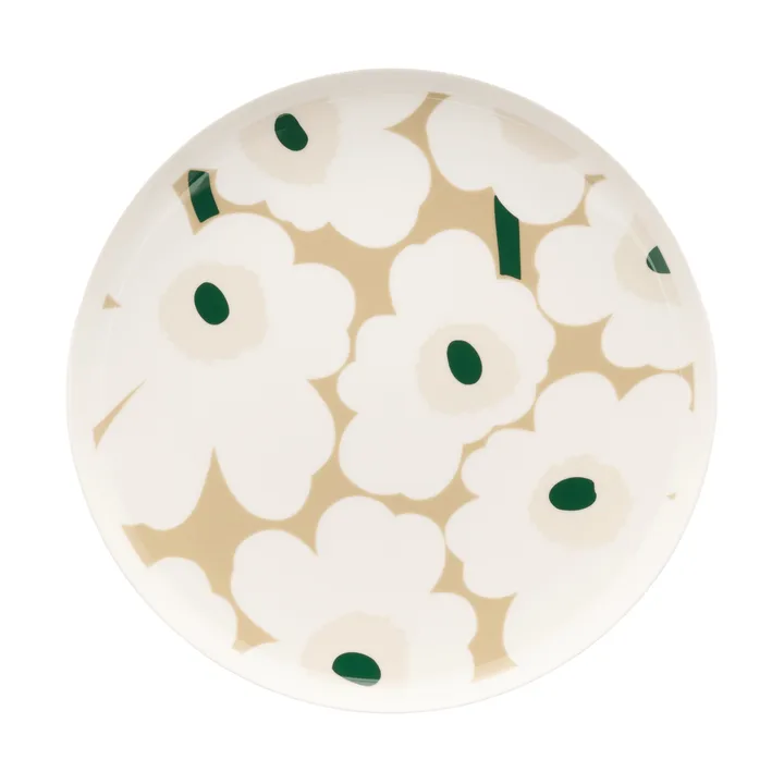 Πιάτο Unikko Ø25 cm - White-beige-light sand-dark green - Marimekko