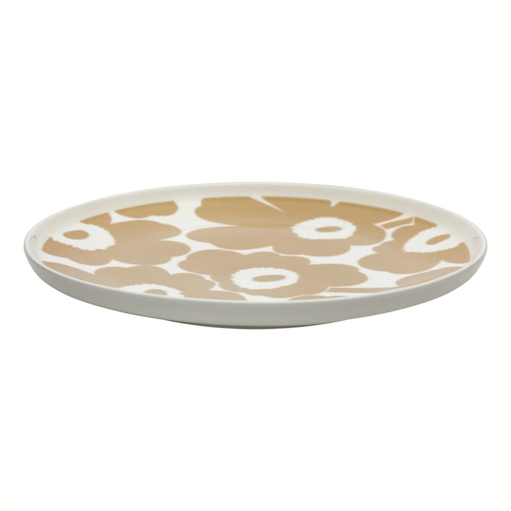 Unikko πιάτο μπεζ-λευκό, Ø 25 cm Marimekko