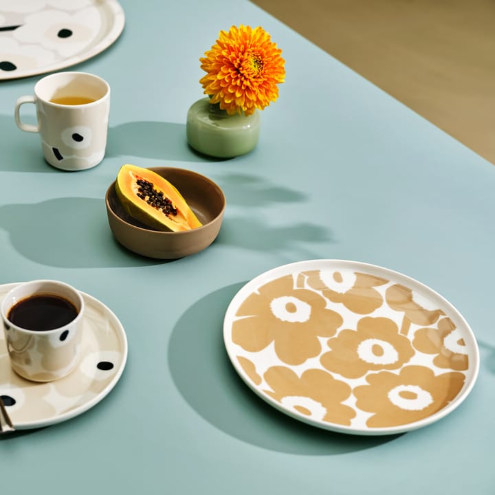 Unikko πιάτο μπεζ-λευκό, Ø 25 cm Marimekko