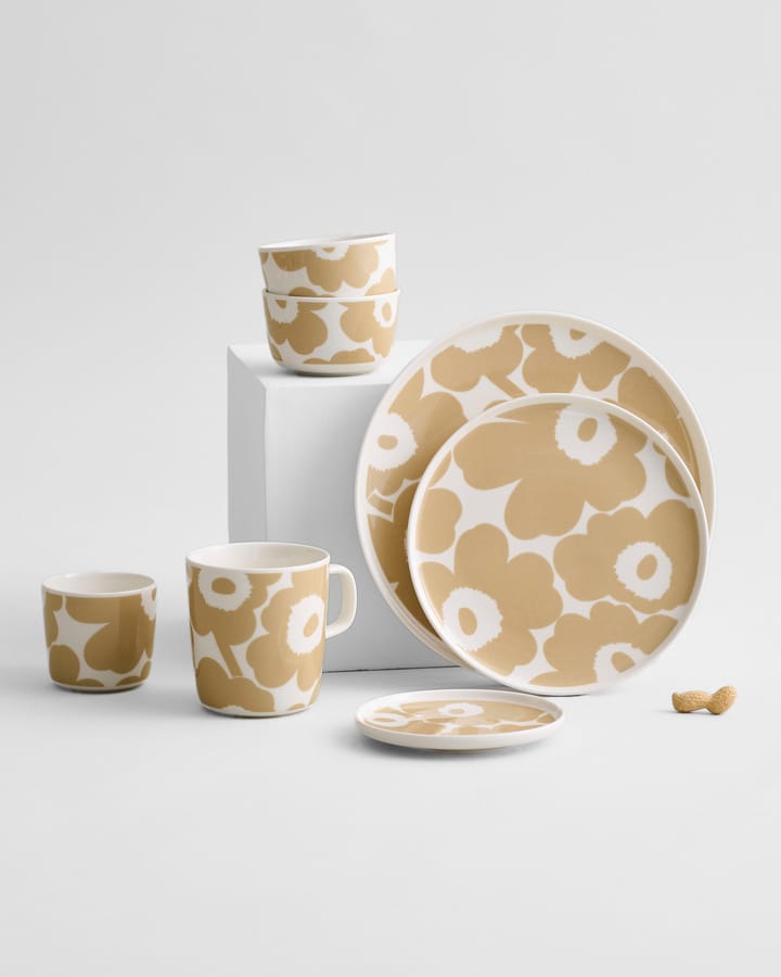 Unikko πιάτο μπεζ-λευκό, Ø 25 cm Marimekko