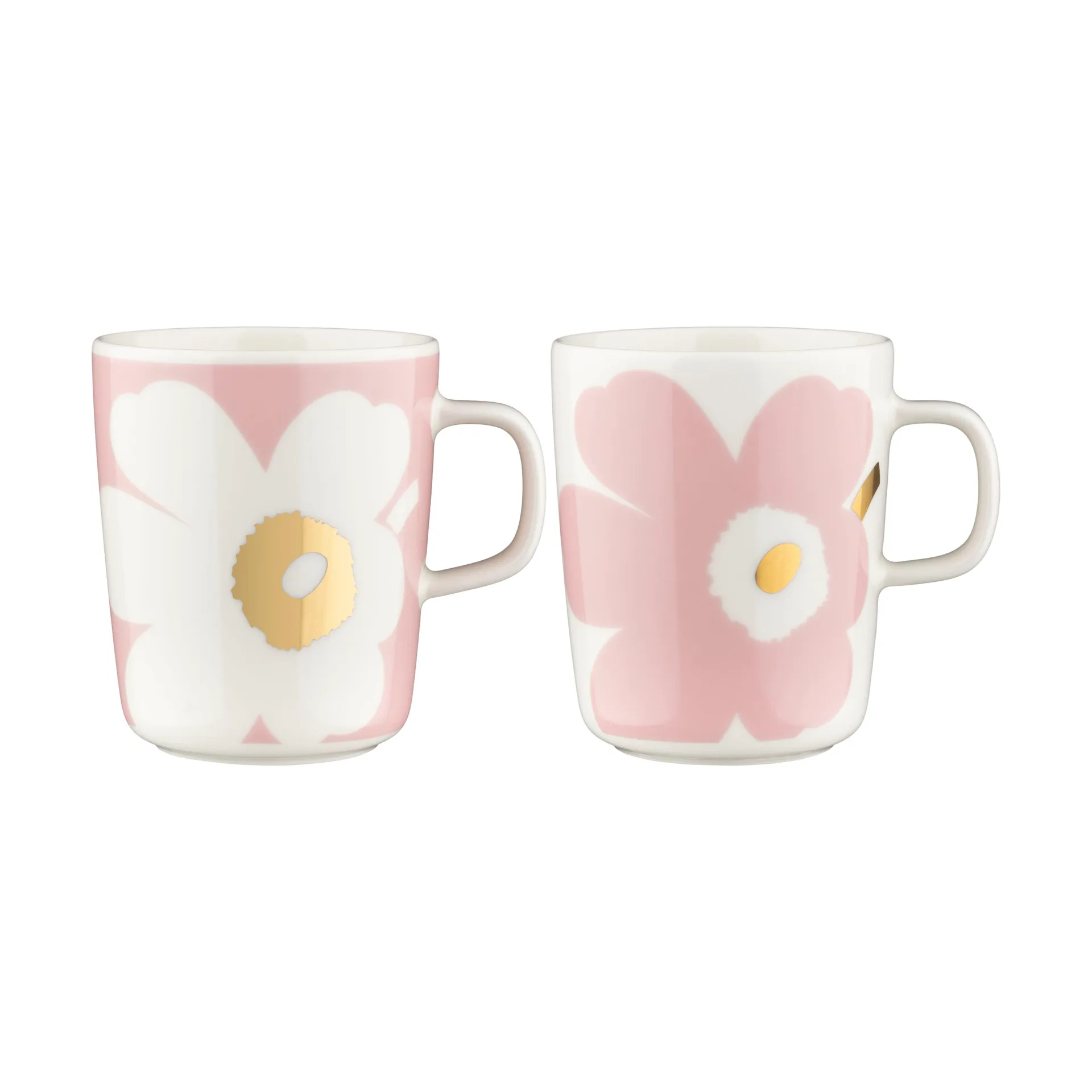 Unikko κούπα 2.5 dl 2 πακέτα, White-Light pink-gold Marimekko