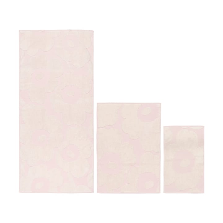Σετ πετσέτες Unikko 3 τεμαχίων - White-light pink - Marimekko